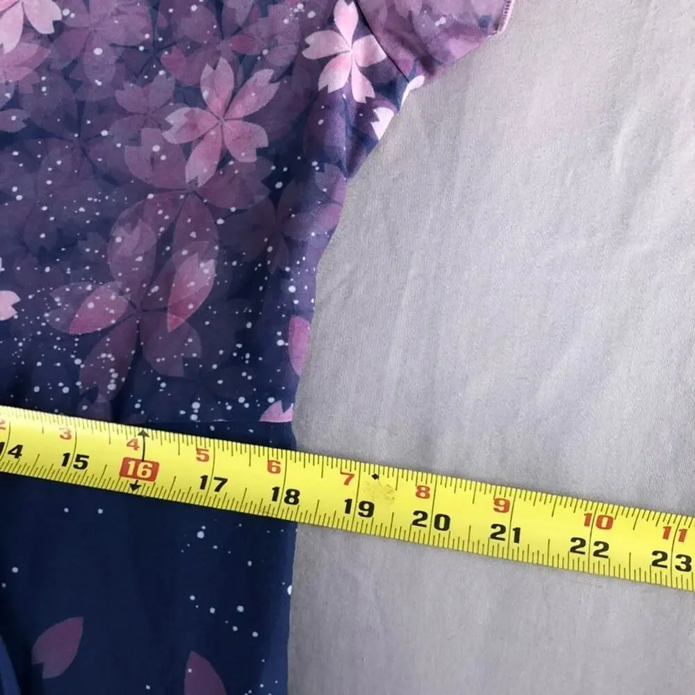 Floral Chiffon Maxi Dress Size XL Fairy‎ Botanical Wedding Guest Garden Party